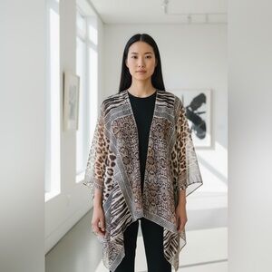 Natasha Animal Print Kimono Cardigan